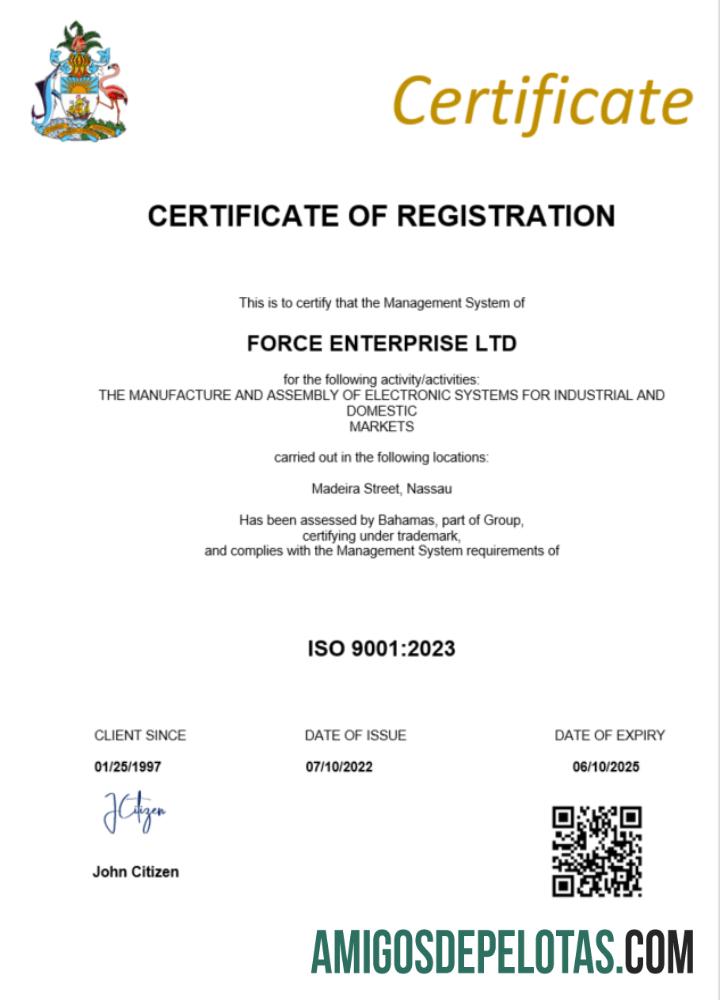 Certificado de registro das Bahamas para download, modelo Word e PDF